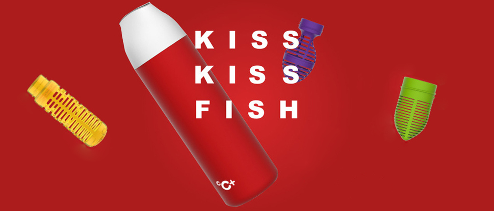 умный термос Сяоми кисс фиш красный