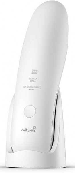 Аппарат для ультразвуковой чистки лица Xiaomi WellSkins Ultrasonic Skin Scrubber WX-CJ101, белый фото 3