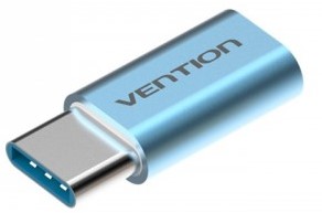 Адаптер-переходник Vention USB Type C M/USB 2.0 micro B 5pin голубой фото 1