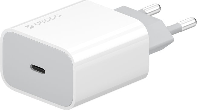 СЗУ адаптер USB Type-C, Power Delivery, 18Вт, белый, Deppa фото 1
