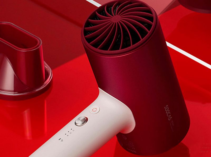 Фен для волос Xiaomi SOOCAS Hair Dryer H5, красный фото 6