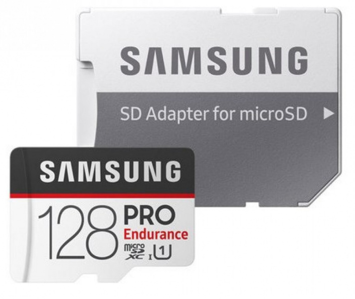 Карта памяти Samsung PRO Endurancе microSDXC 128Gb Class 10 UHS-I U1 (100/30MB/s) + адаптер фото 1