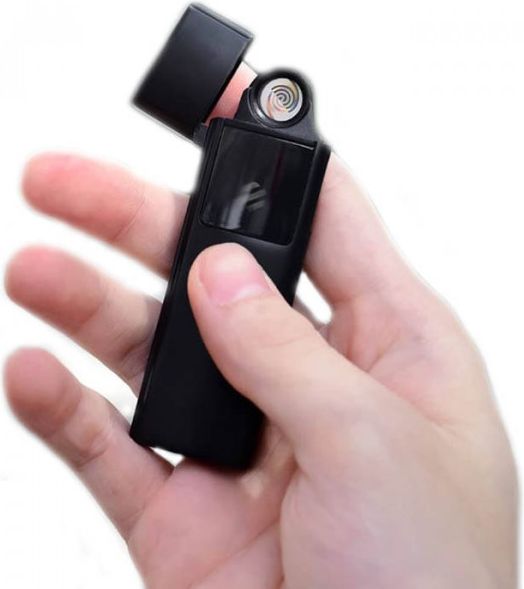 Электронная USB зажигалка ветрозащитная беспламенная Beebest Ultra-thin Charging Lighter Black (L101) фото 6