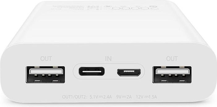 Внешний аккумулятор Xiaomi Mi Power Bank ZMI Aura 20000 mAh Micro USB/Type-C QB821 белый фото 3