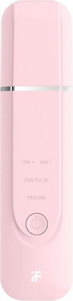 Аппарат для ультразвуковой чистки лица с ионами InFace Ultrasonic ion skin cleaner, розовый фото 1