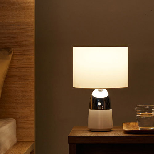 Лампа прикроватная Xiaomi Bedside Touch Table Lamp, розовый абажур фото 3