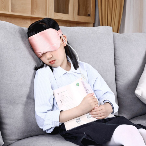 Согревающая маска для глаз Xiaomi PMA Graphene Heat Silk Blindfold цвет розовый фото 3